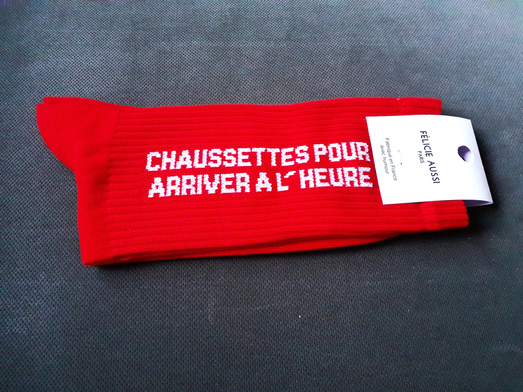 Félicie Aussi - Chaussettes - Pour Arriver à L'Heure - rouge 40/45