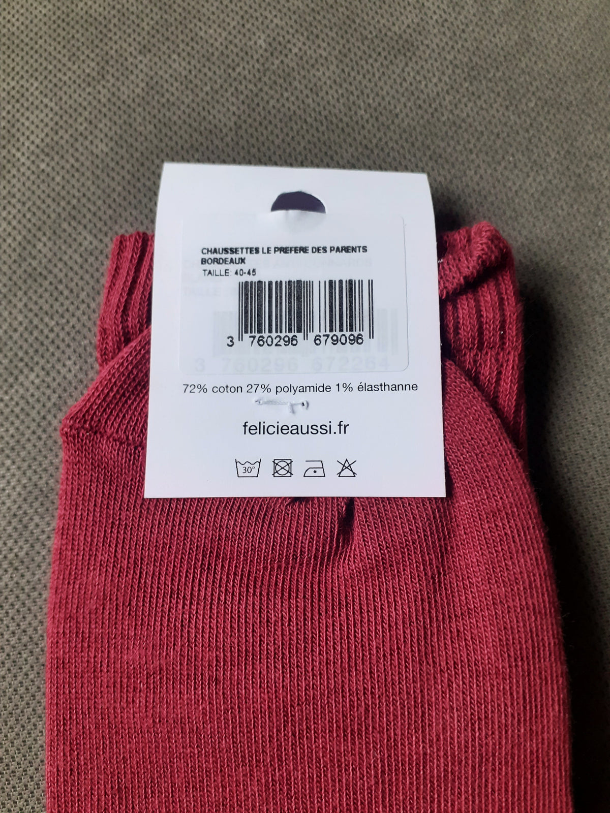Félicie Aussi - Chaussettes - Le Préféré des Parents- bordeaux 40/45