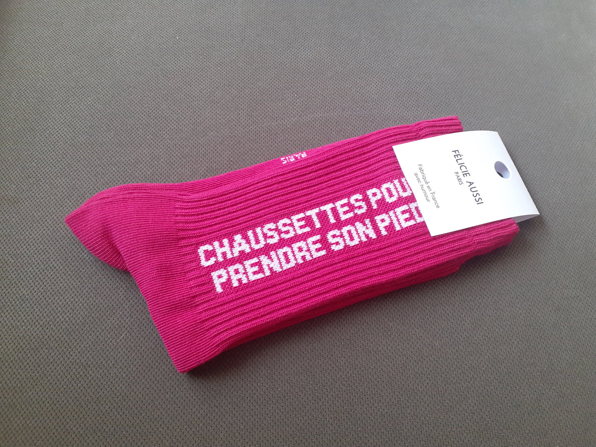 Félicie Aussi - Chaussettes - Pour Prendre Son Pied - framboise 36/40