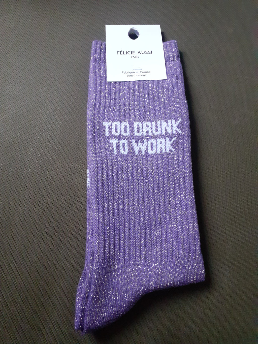 Félicie Aussi chaussettes à paillettes Too Drunk to work