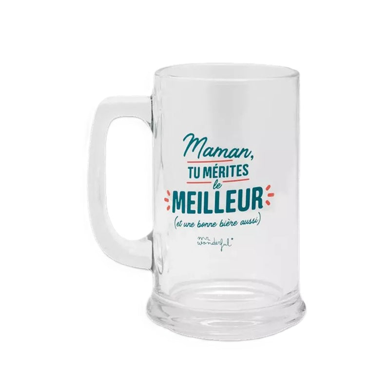 Mr Wonderful - Chope à bière - Maman tu mérites le meilleur