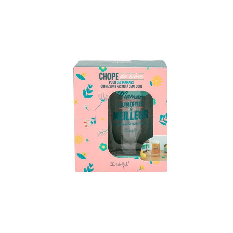 Mr Wonderful - Chope à bière - Maman tu mérites le meilleur