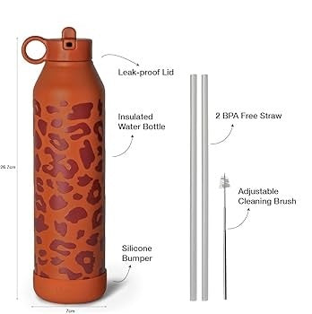 Citron - Bouteille isotherme 750ml - Léopard Brick