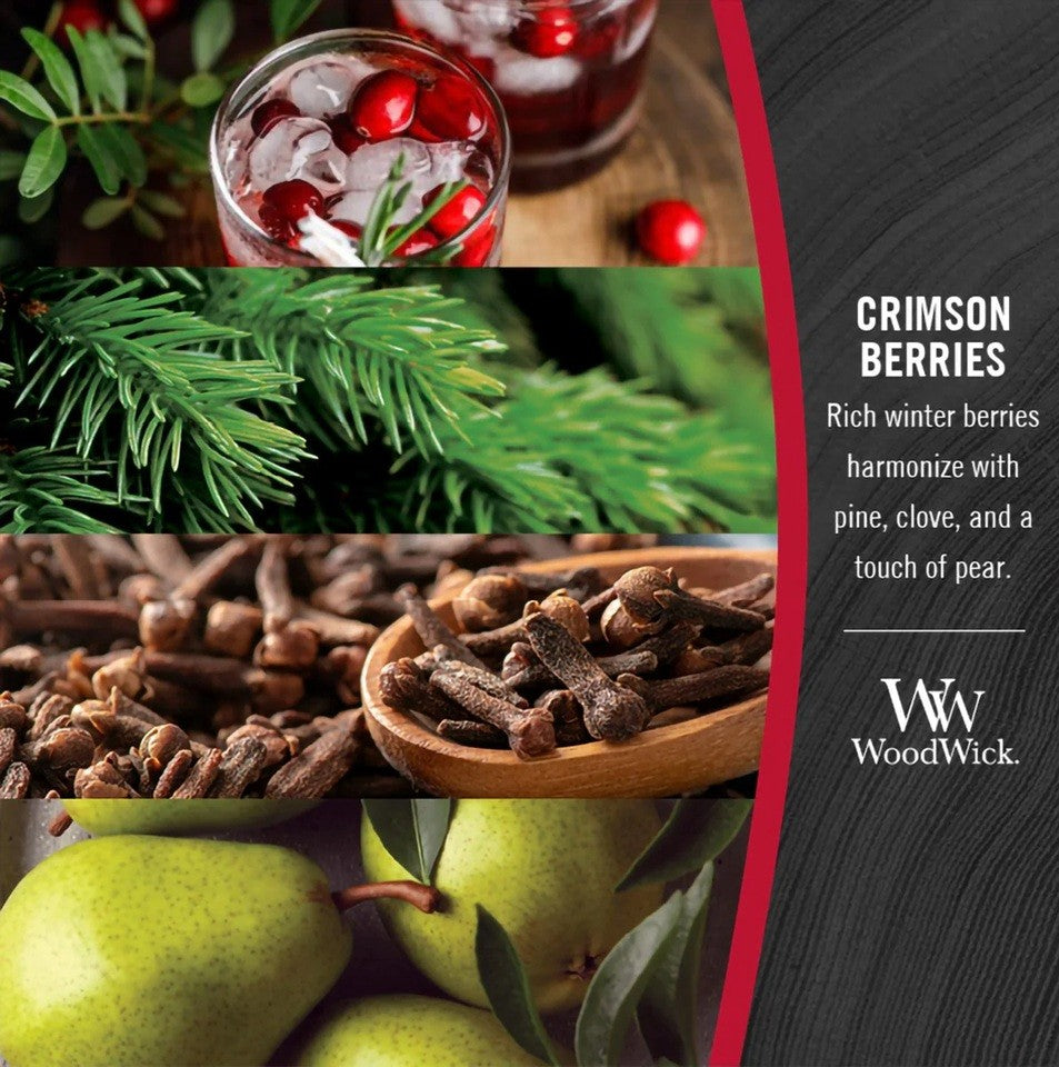 Woodwick Mini Crimson Berries (Baies Pourpres) 85gr