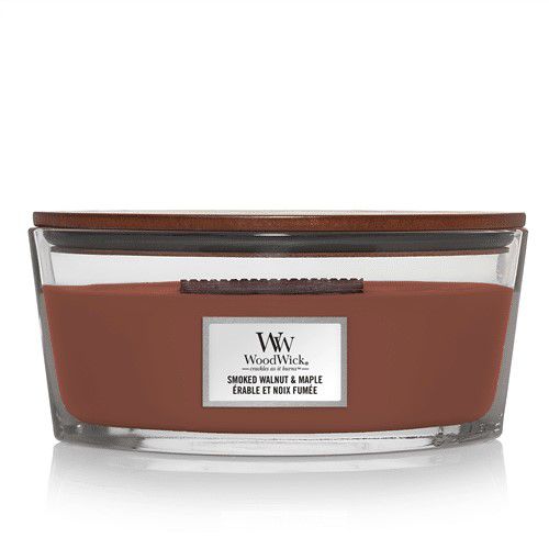 Woodwick Ellipse Smoked Walnut & Maple (Érable & Noix Fumée) 453gr