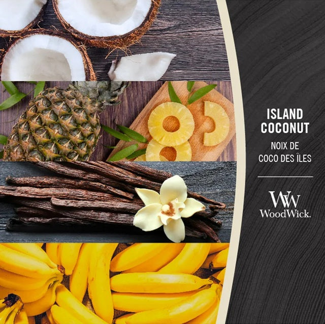 Woodwick Large Island Coconut (Noix de Coco des Îles) 609gr