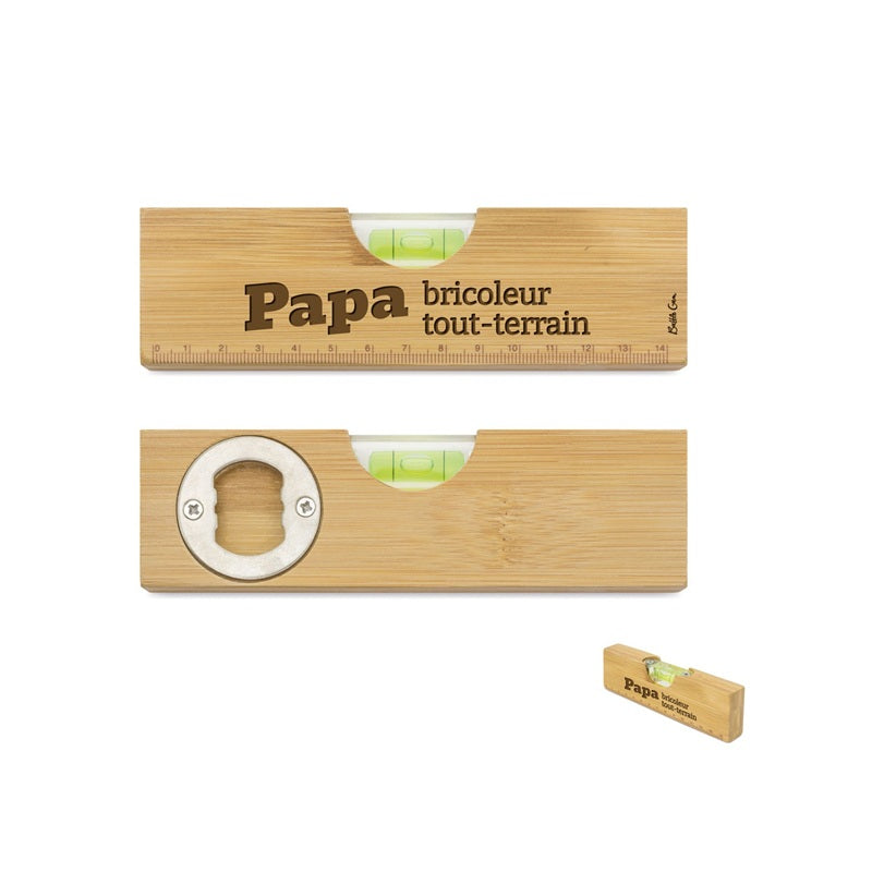Décapsuleur/Niveau à bulle - Papa bricoleur tout terrain