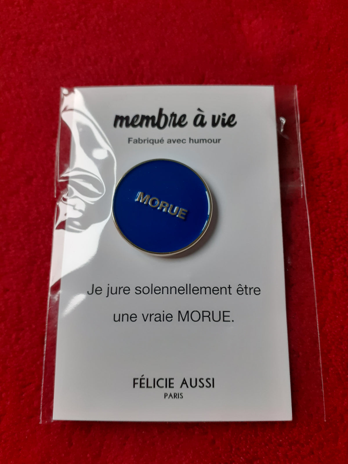 Félicie Aussi - Pin’s – MORUE - bleu marine