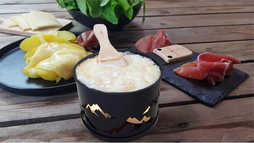 Cookut - Raclette à la bougie - Coffret Montagne - Noir (Avalanche)