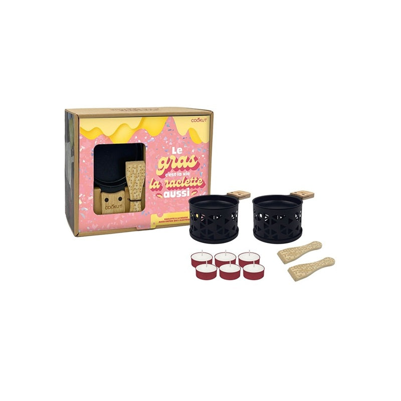 Cookut - Raclette à la bougie - Coffret Origami - Noir (Le Gras)