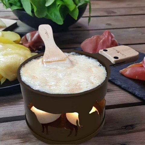 Cookut - Raclette à la bougie - Coffret Vache - Taupe