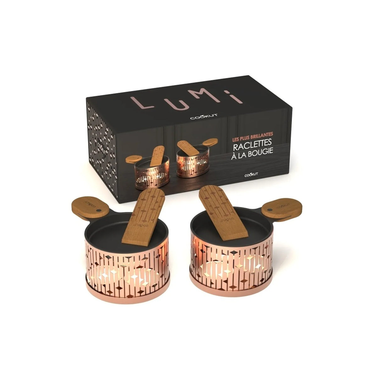 Cookut raclette à la bougie coffret cuivre