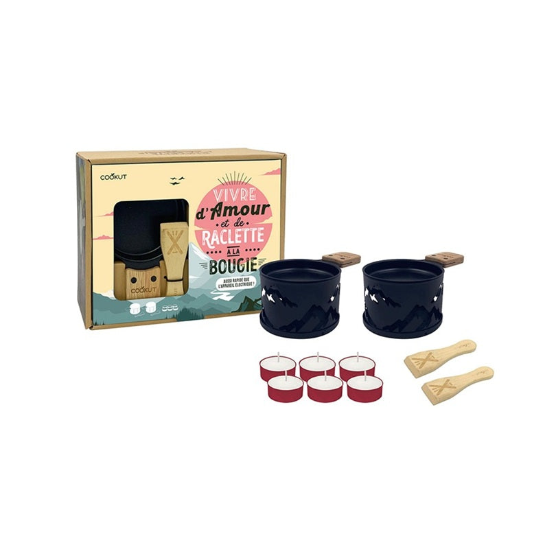 Cookut raclette à la bougie montagne noir (amour)