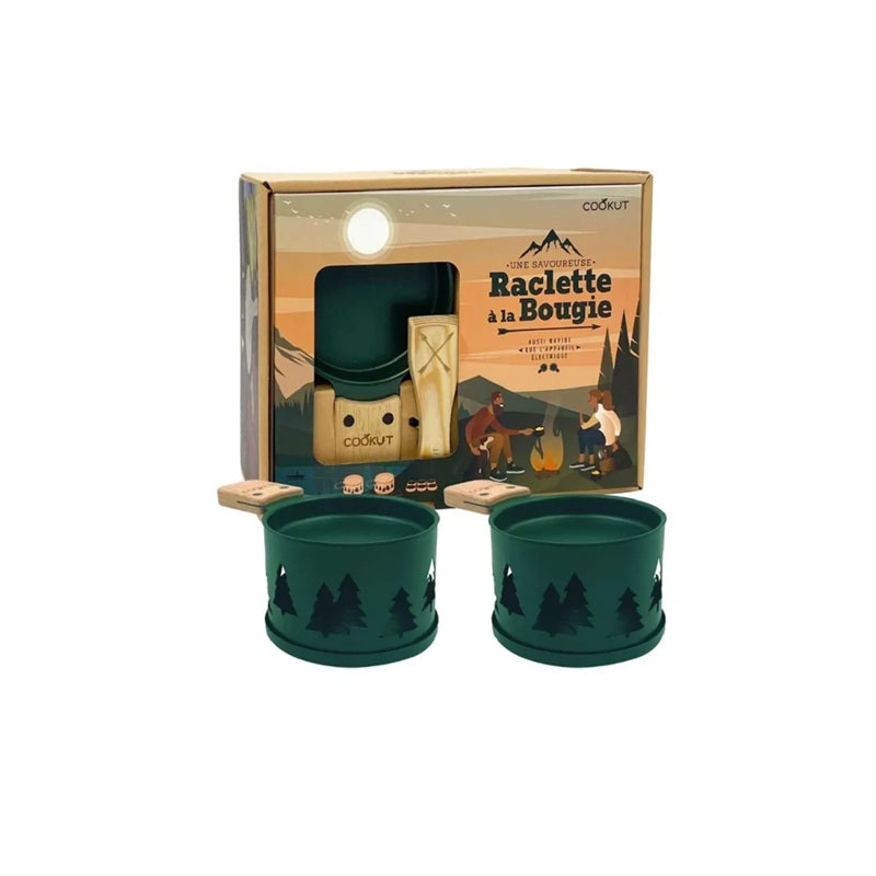 cookut raclette à la bougie sapins vert