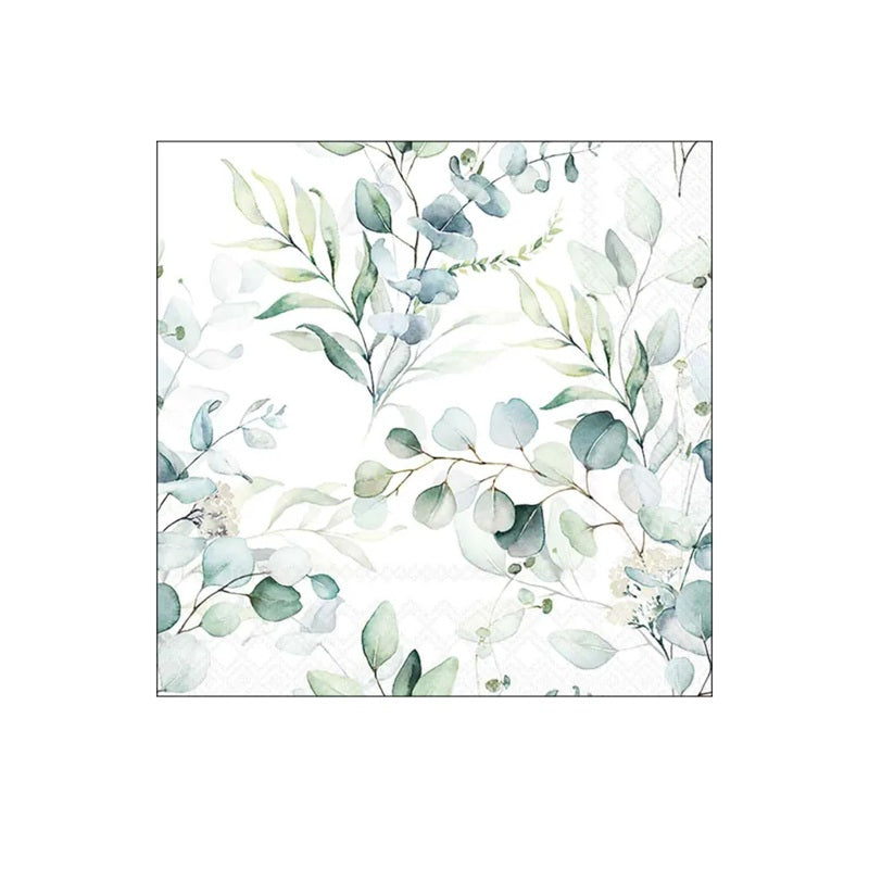 Serviettes en papier 33x33cm Eucalyptus