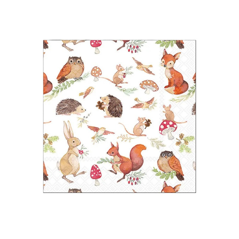 Serviettes en papier Woodland Animals 33x33cm