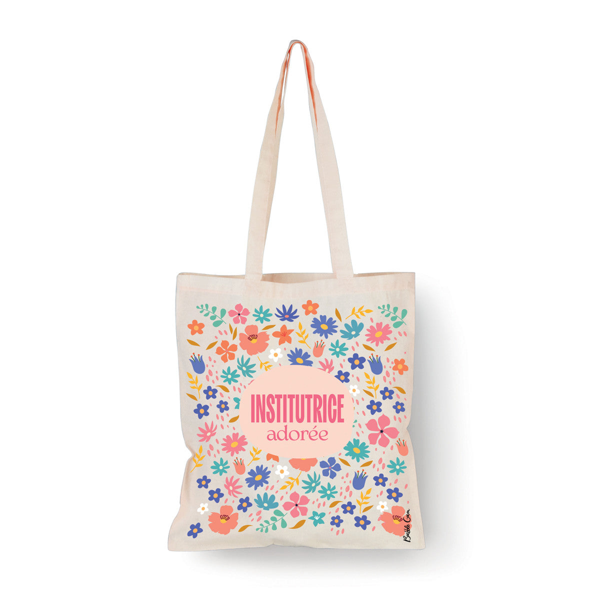 Tote bag naturel - Institutrice Adorée