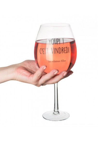 Les Vilaines Filles verre à vin Vindredi