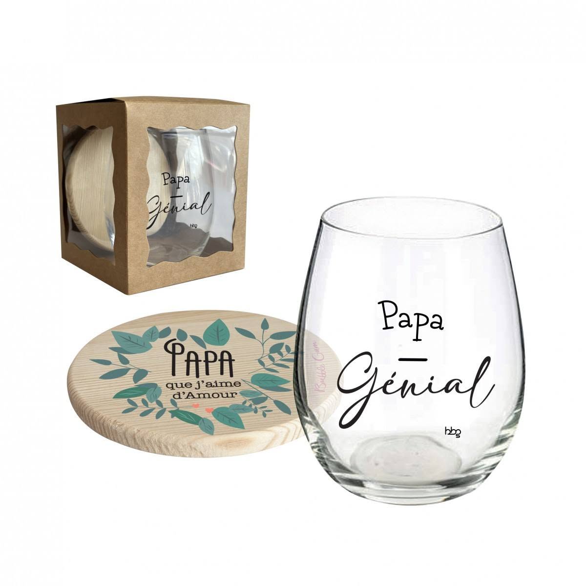 Verre et Sous-Verre - Papa Géniale