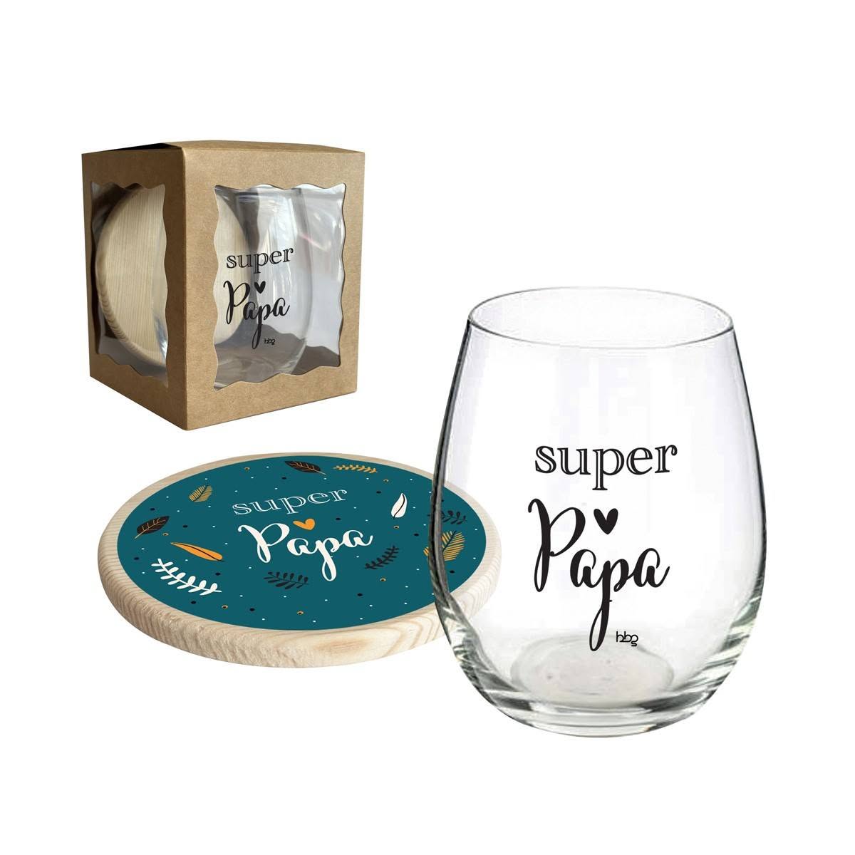 Verre et Sous-Verre - Super Papa