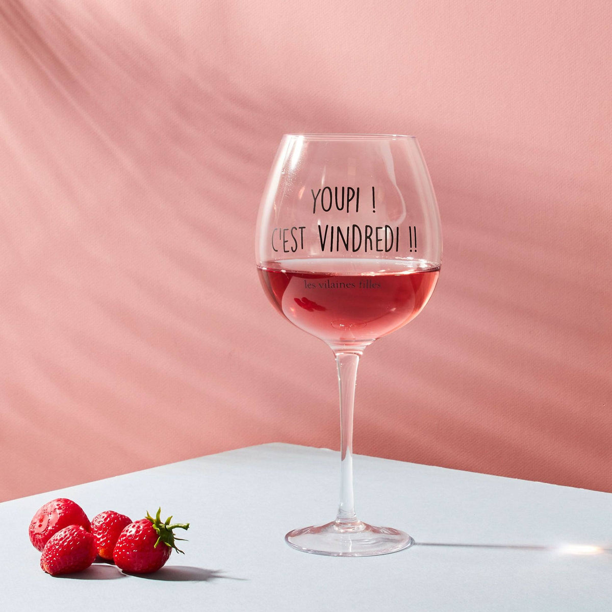 Les Vilaines Filles verre à vin Youpi