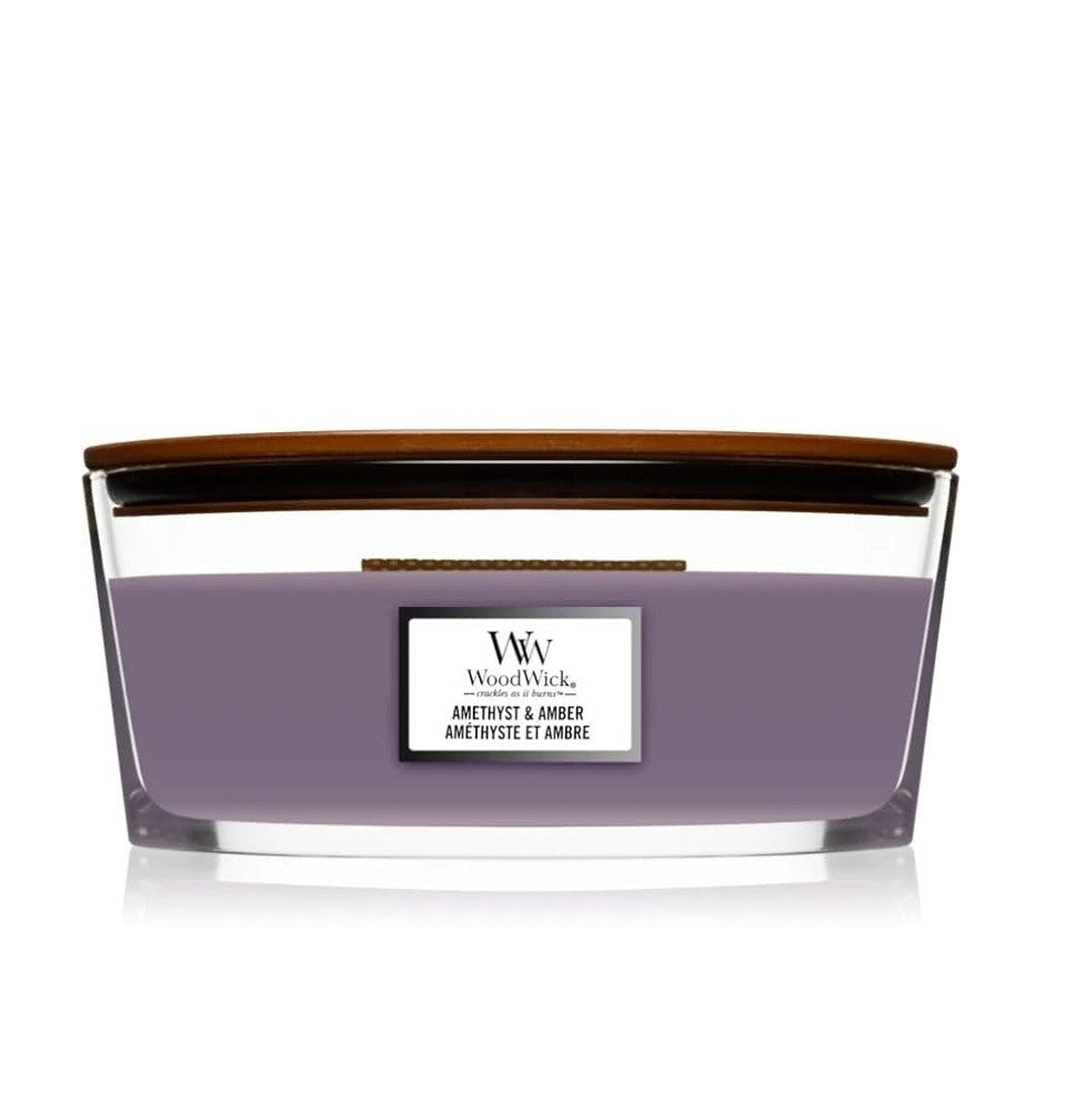 Woodwick Ellipse Amethyst & Amber (Améthyste & Ambre) 453gr