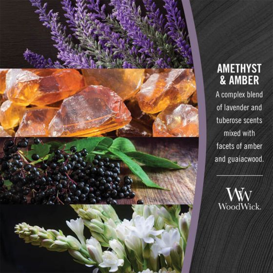 Woodwick Ellipse Amethyst & Amber (Améthyste & Ambre) 453gr