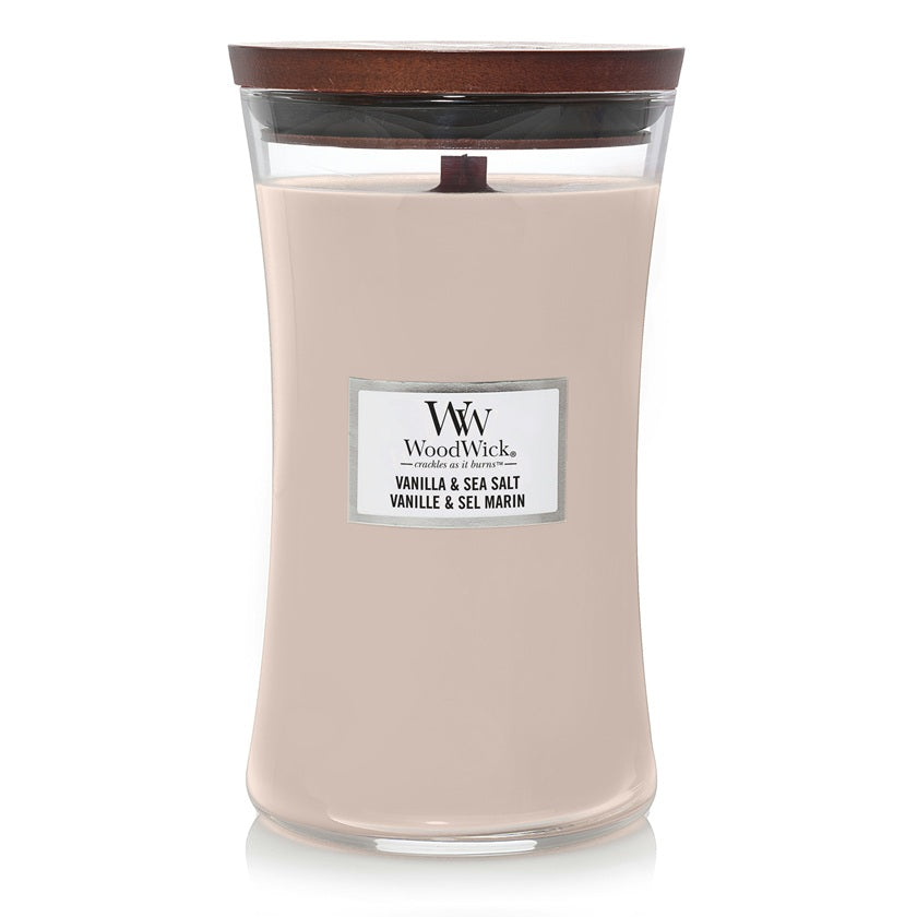 Woodwick Vanille & Sel Marin Large