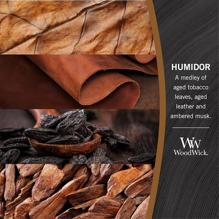 Woodwick Mini Humidor (Cave à Cigares) 85gr