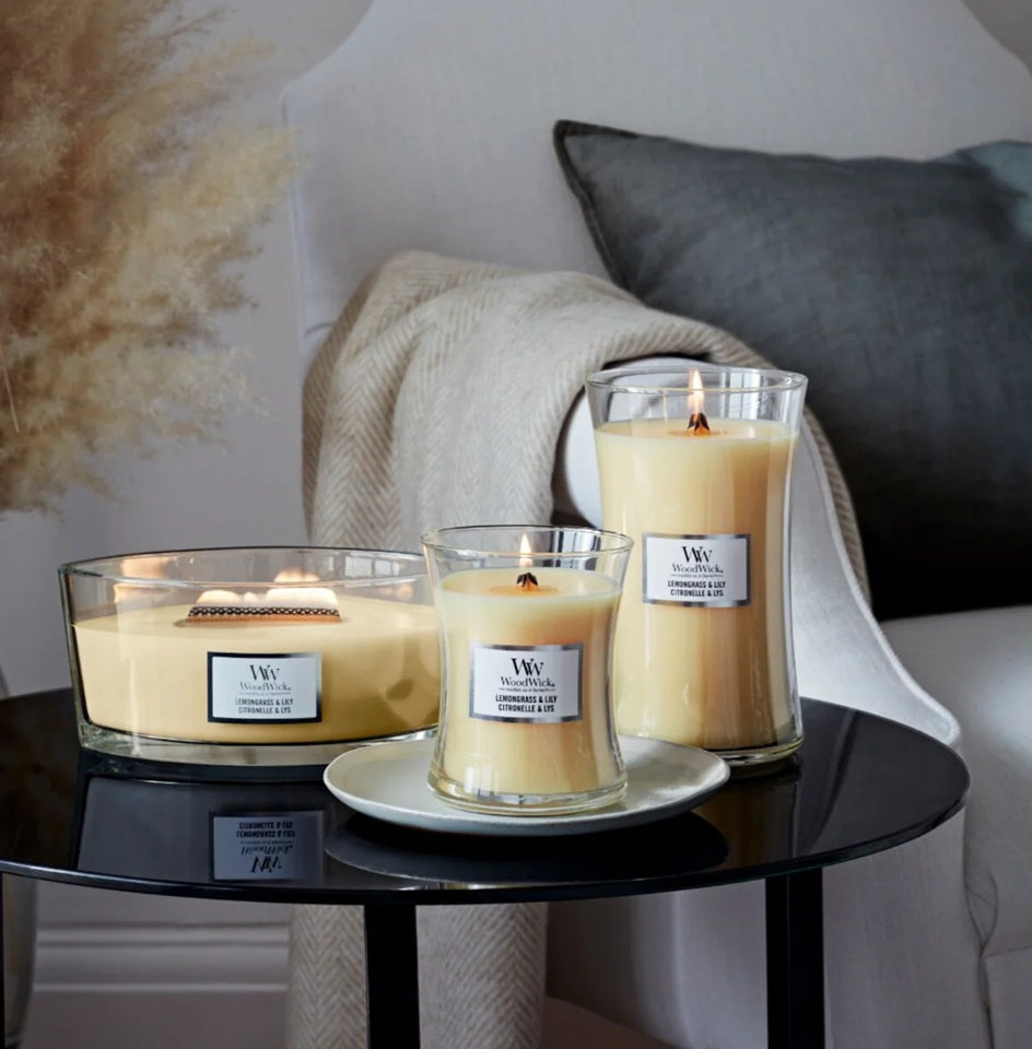 Woodwick Large Lemongrass & Lily (Citronnelle & Lys) 609gr
