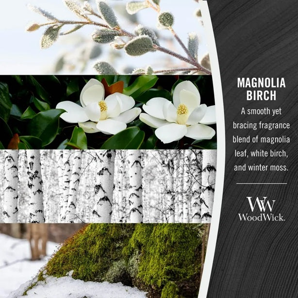 Woodwick Mini Magnolia Birch (Bouleau & Magnolia) 85gr