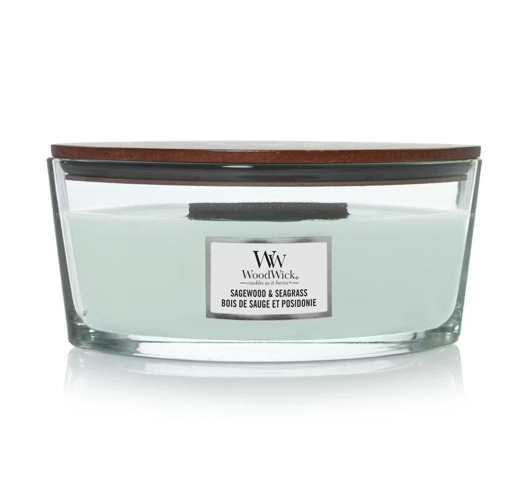 Woodwick Sagewood & Seagrass Ellipse