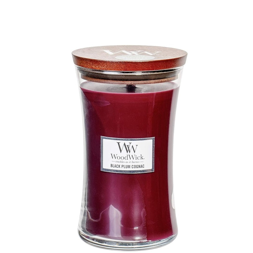 Woodwick Large Black Plum Cognac (Eau de Vie de Prune) 609gr