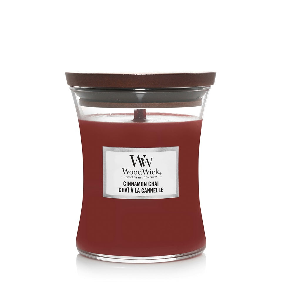 Woodwick Medium Cinnamon Chaï (Chaï à la Cannelle) 275gr
