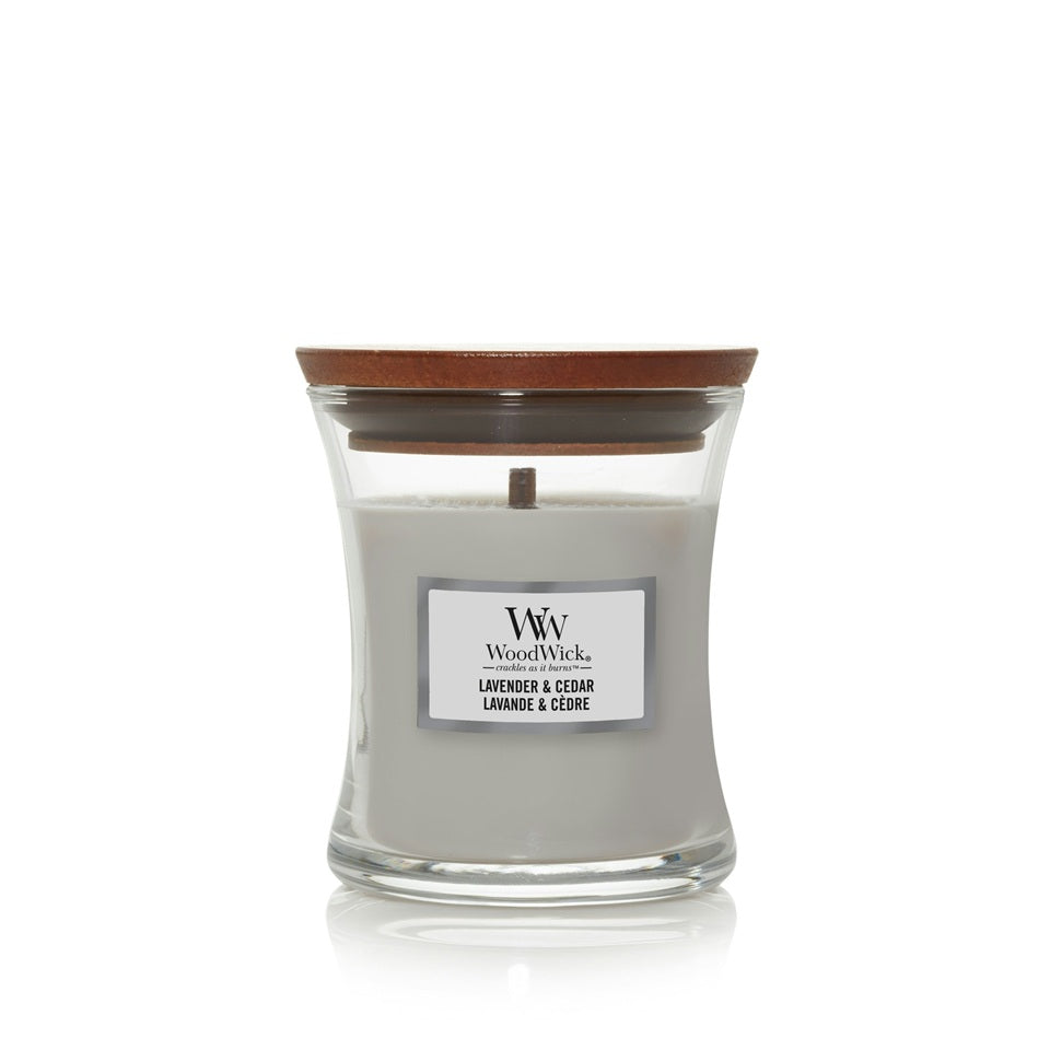 Woodwick Mini Lavender & Cedar (Lavande & Cèdre) 85gr