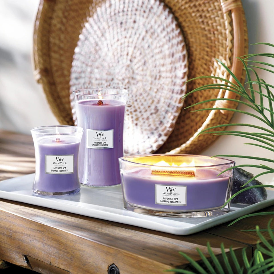Woodwick Medium Lavender Spa (Lavande Relaxante) 275gr