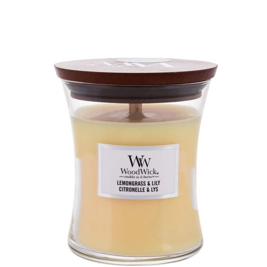 Woodwick Medium Lemongrass & Lily (Citronnelle & Lys) 275gr