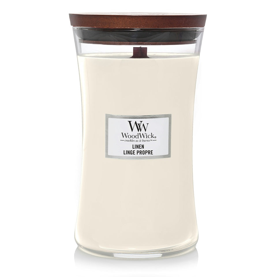 Woodwick Large Linen (Linge Propre) 609gr
