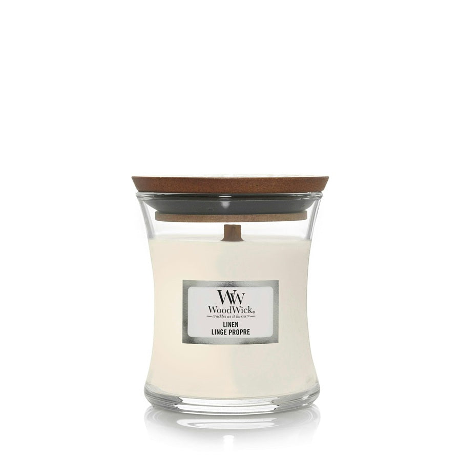 Woodwick Mini Linen (Linge Propre) 85gr