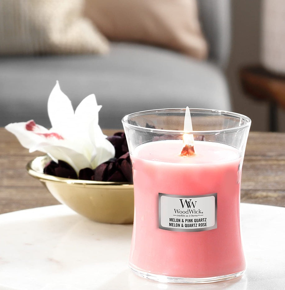 Woodwick Melon & Pink Quartz Medium