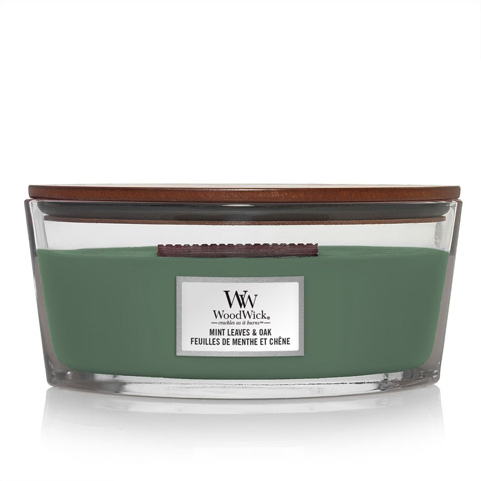 Woodwick Feuilles de Menthe & Chêne Ellipse