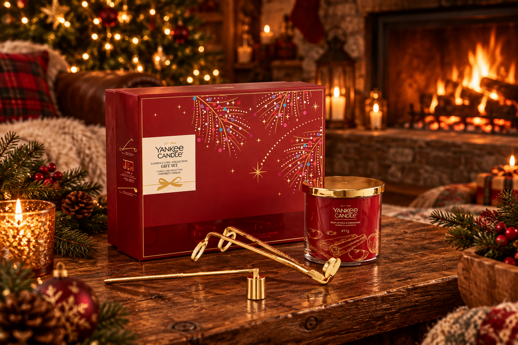 Yankee Candle Coffret medium red apple wreath & accessoires - Moments Collection