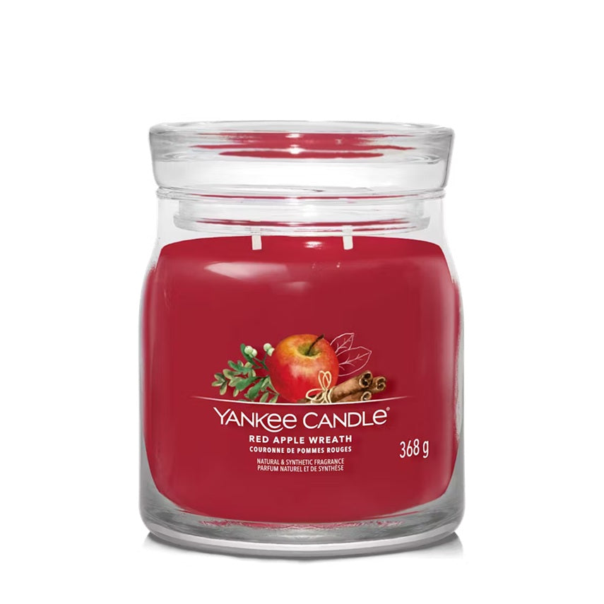Yankee Candle Red Apple Wreath 368gr - Medium Signature à 2 mèches