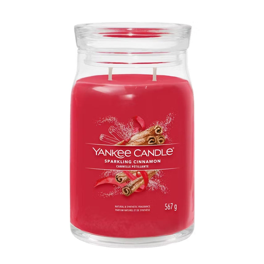 Yankee Candle Sparkling Cinnamon 567gr - Large Signature à 2 mèches