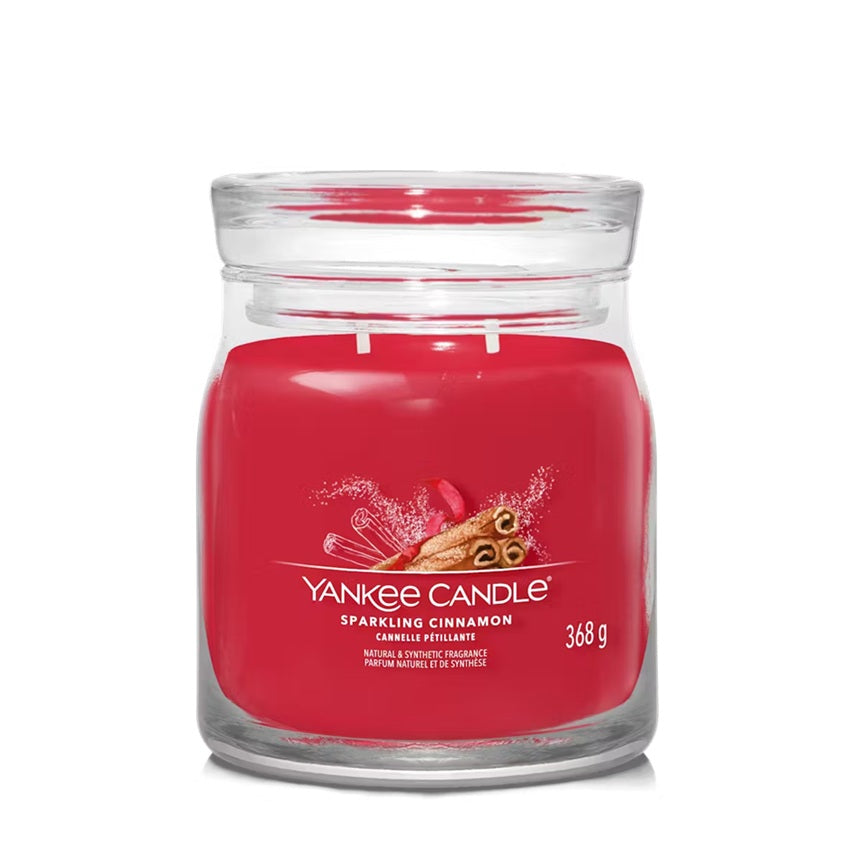 Yankee Candle Sparkling Cinnamon 368gr - Medium Signature à 2 mèches